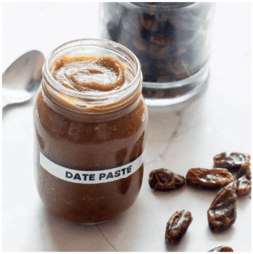 Date paste in a mason jar