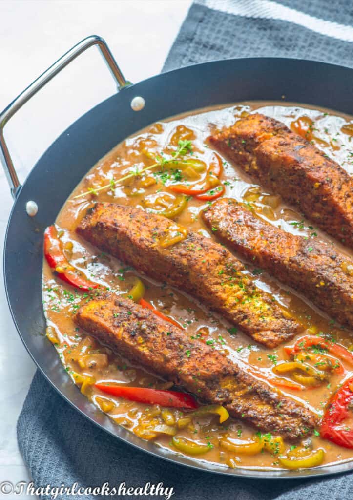 Caribbean Coconut Curry Salmon - That Girl Cooks Healthy