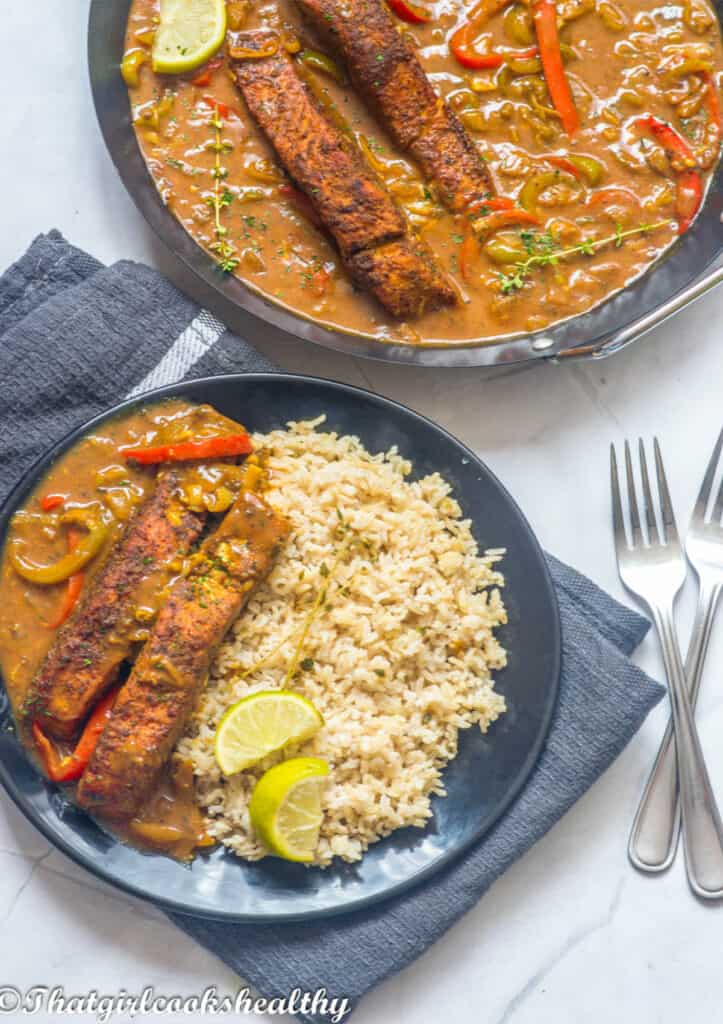Caribbean Coconut Curry Salmon - That Girl Cooks Healthy