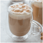 Latte with a froth topping