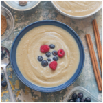 Fruit on top of the porridge