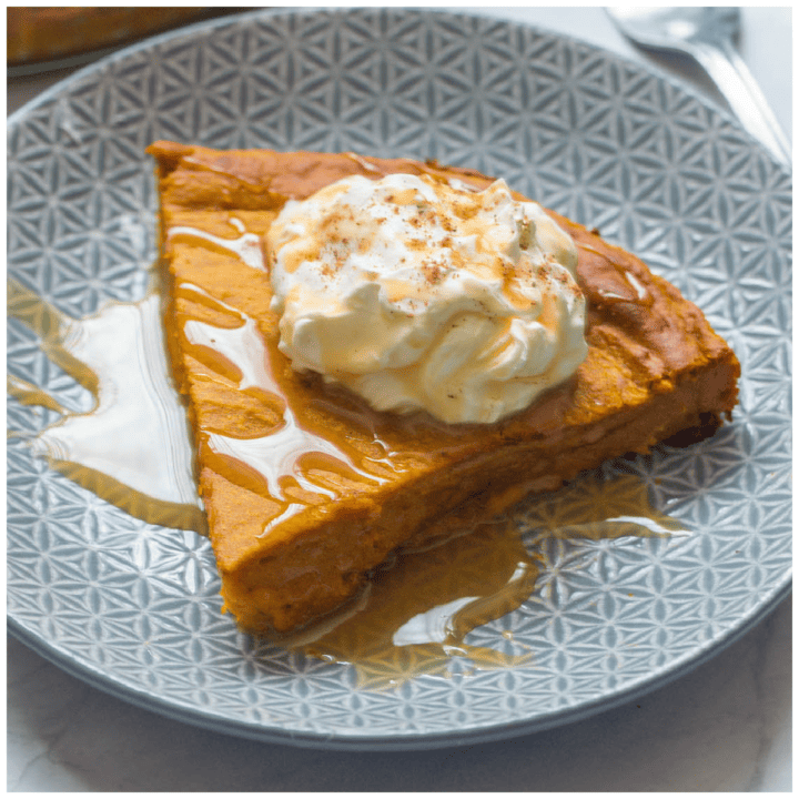 Crustless Pumpkin Pie with Condensed Milk - That Girl Cooks Healthy
