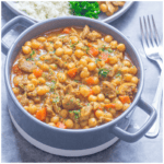 Curry in a grey serving dish