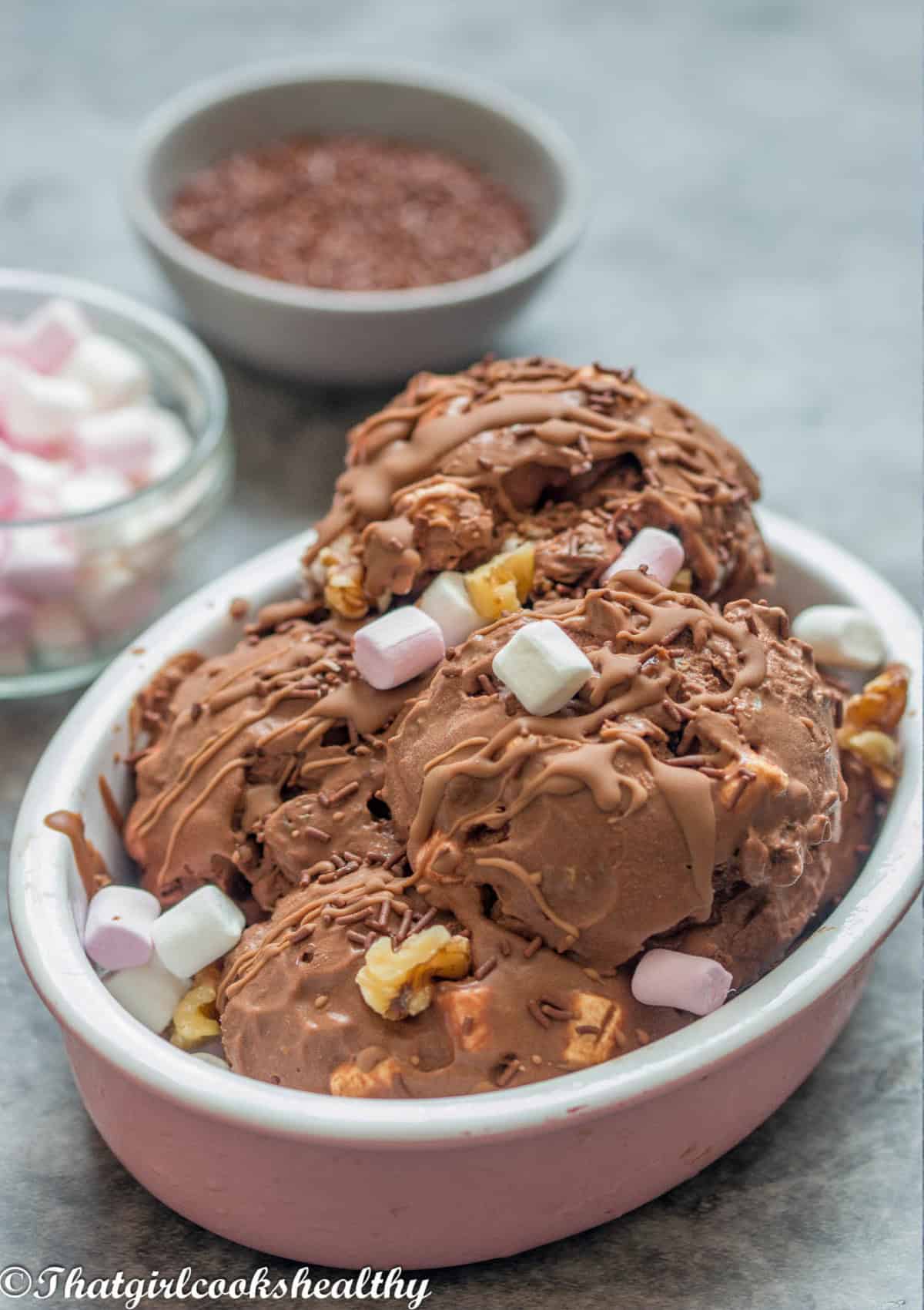 Scoops of ice cream
