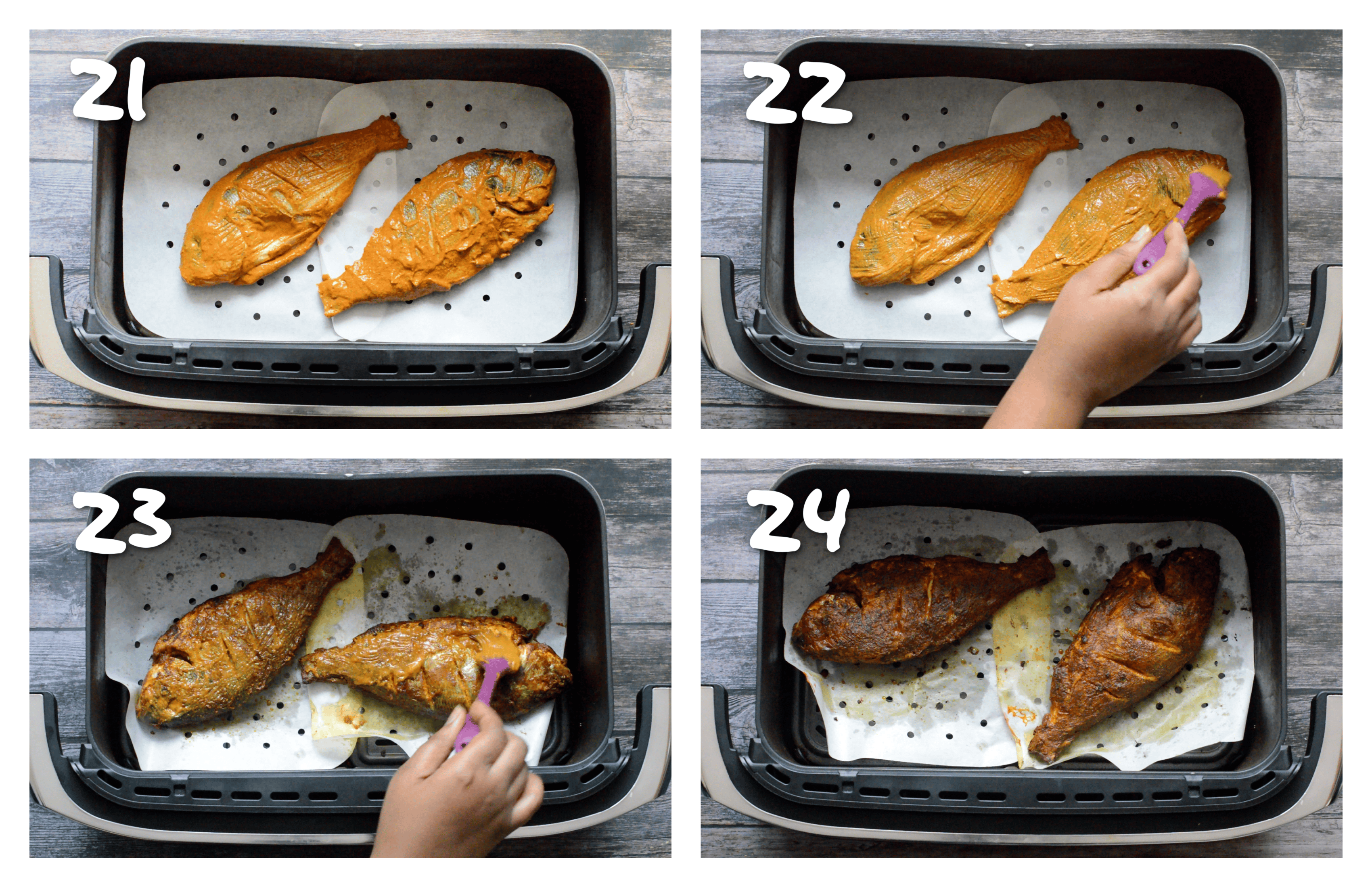 step21-24 air frying the fish