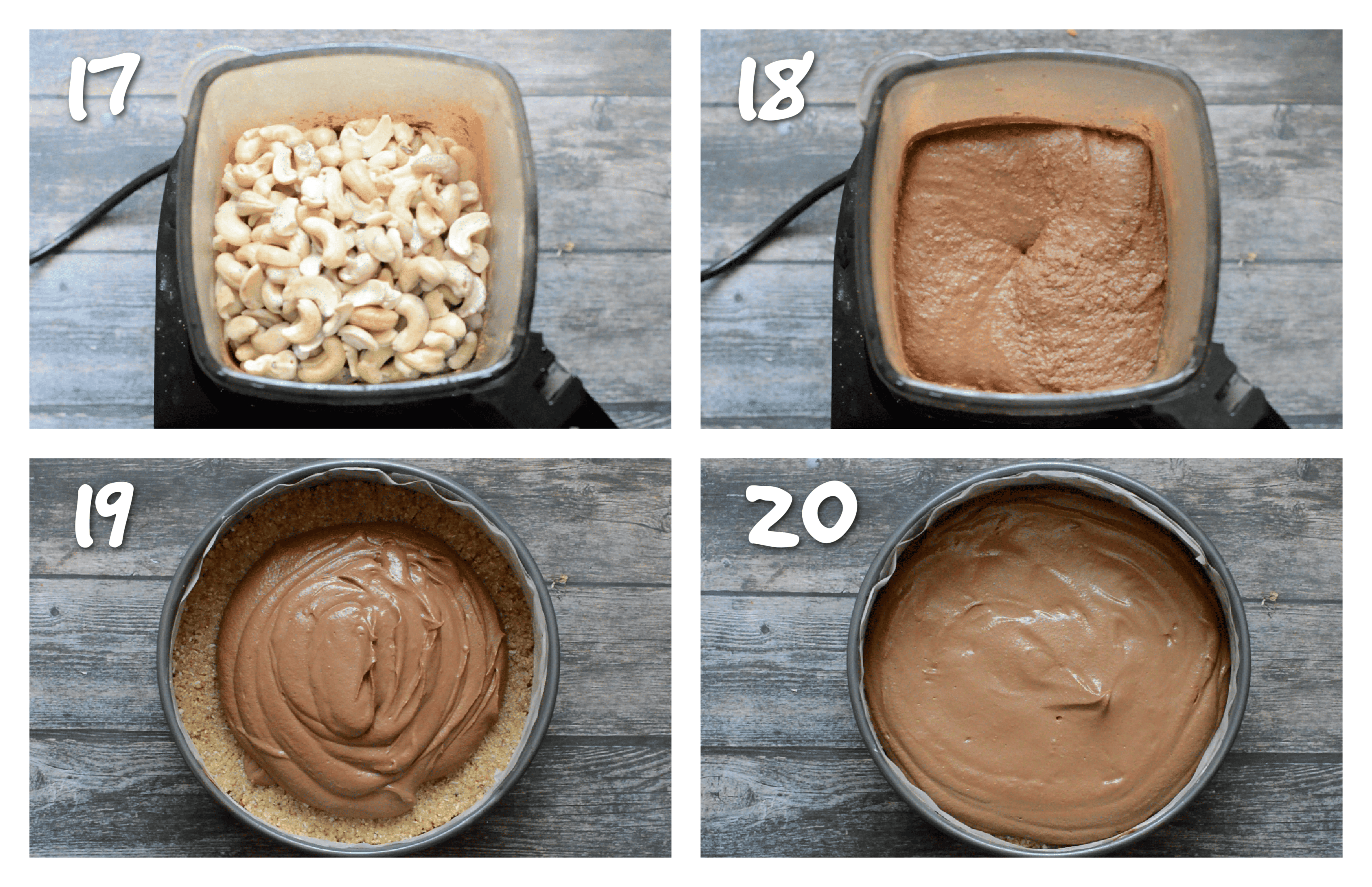 steps 17-20 pureeing the filling