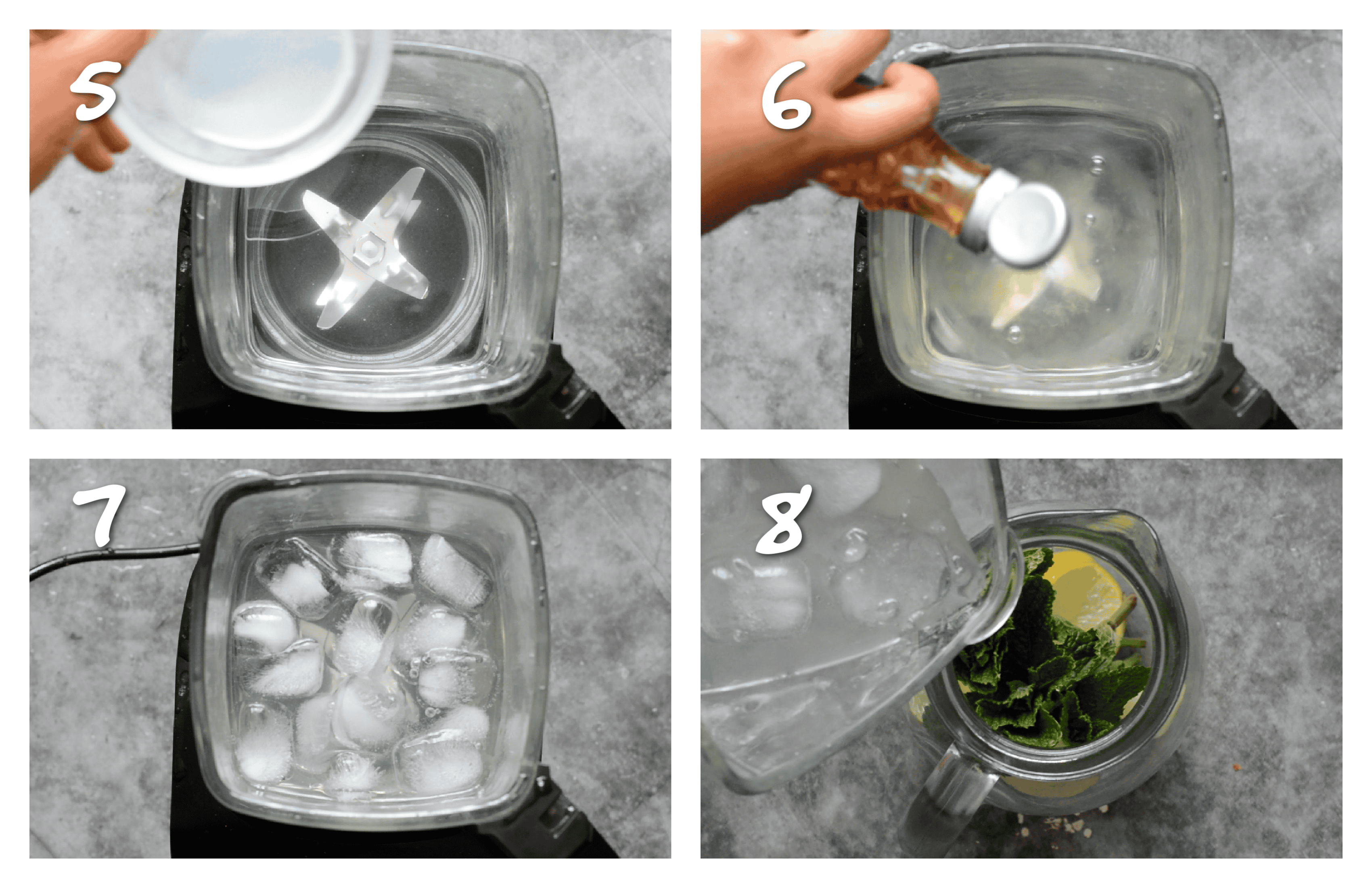 steps5-8 blitzing the water