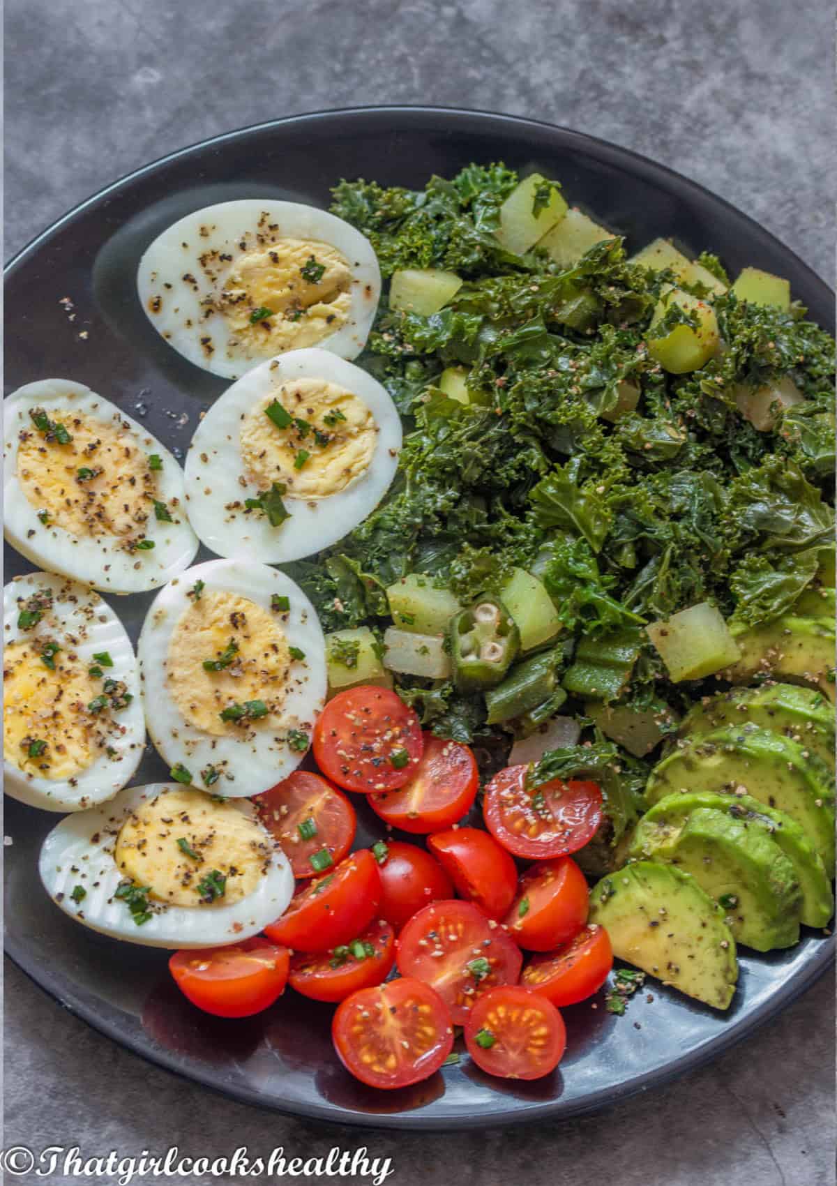 A close up of the breakfast