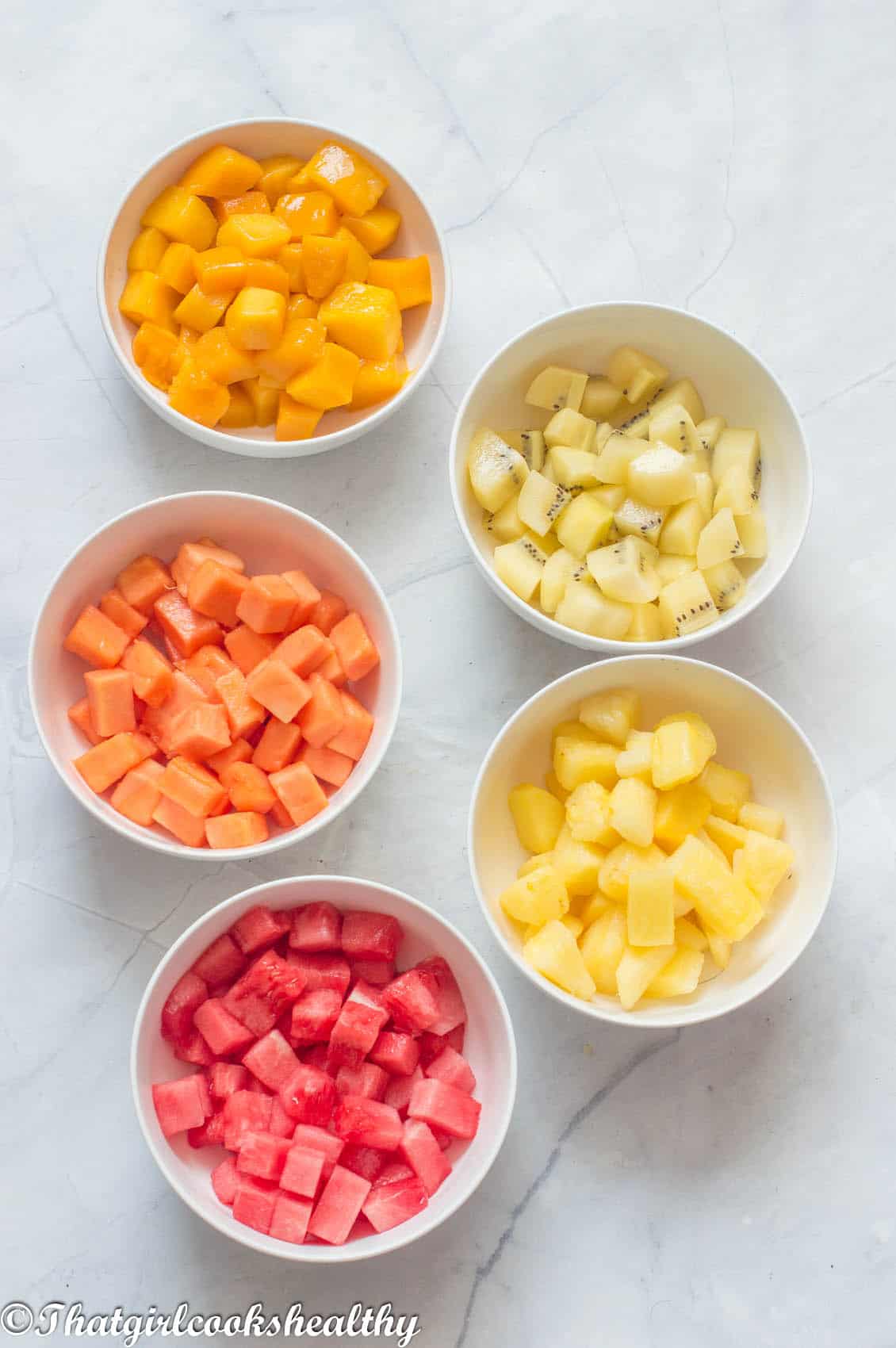 Ingredients for Tropical Fruit Salad