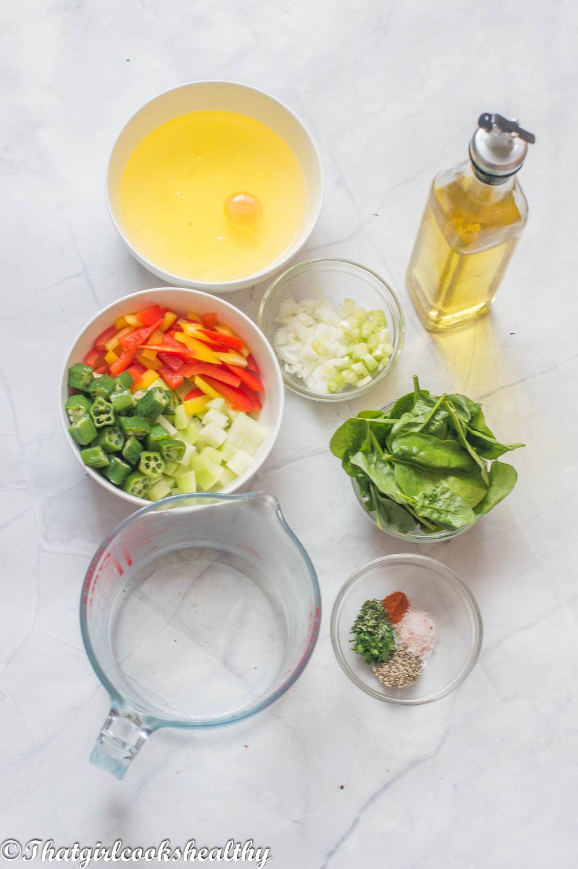 Ingredients that you need for open faced omelette