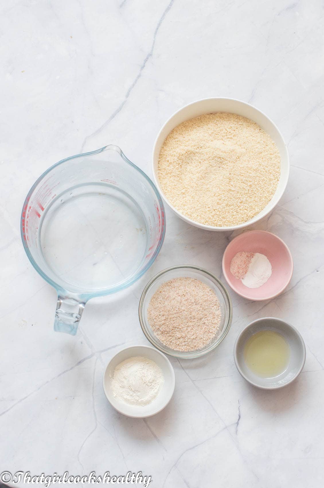 Ingredients you need for keto roti recipe with almond flour