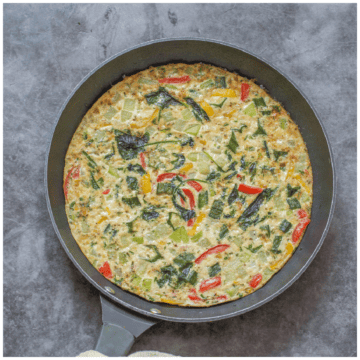 Omelette in a frying pan
