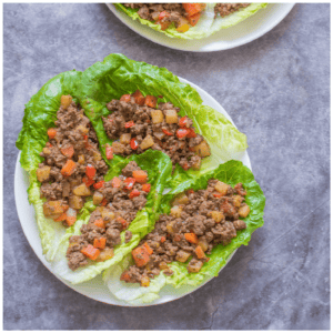 A plate of lettuce wraps