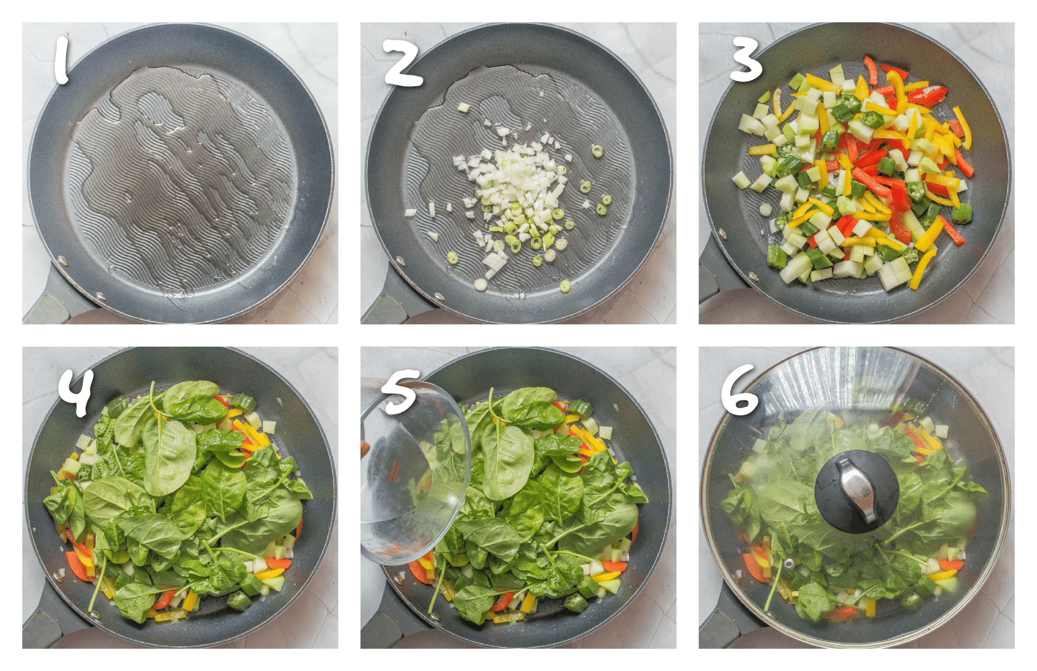 steps1-6 cooking the vegetables