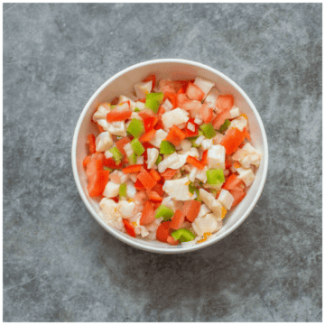 A single bowl of conch salad