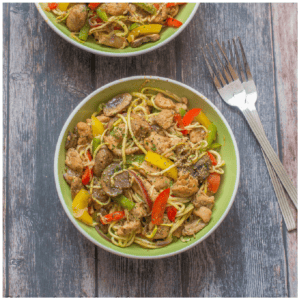 Chicken dinner in a bowl