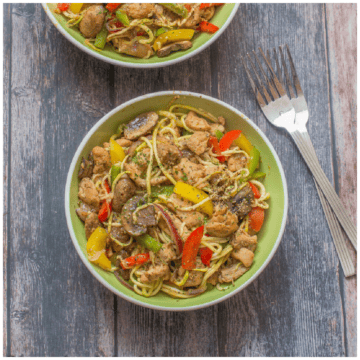 Chicken dinner in a bowl