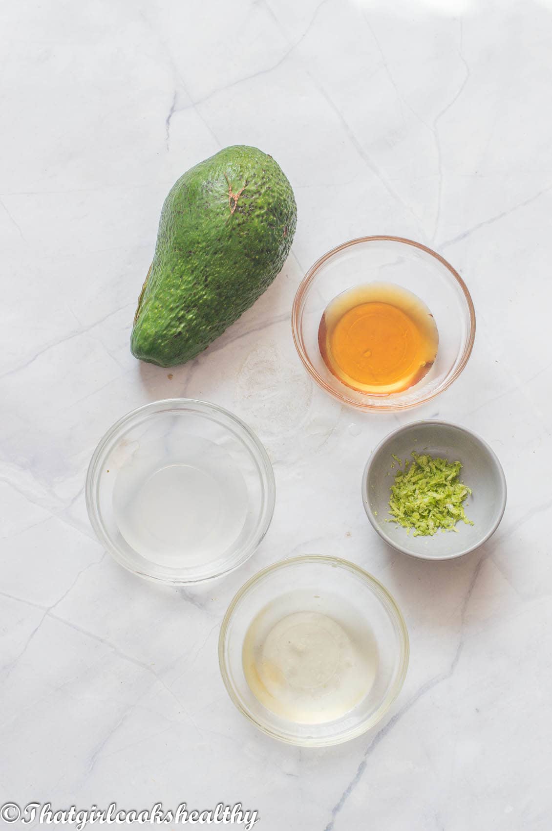 Ingredients you need for avocado pudding