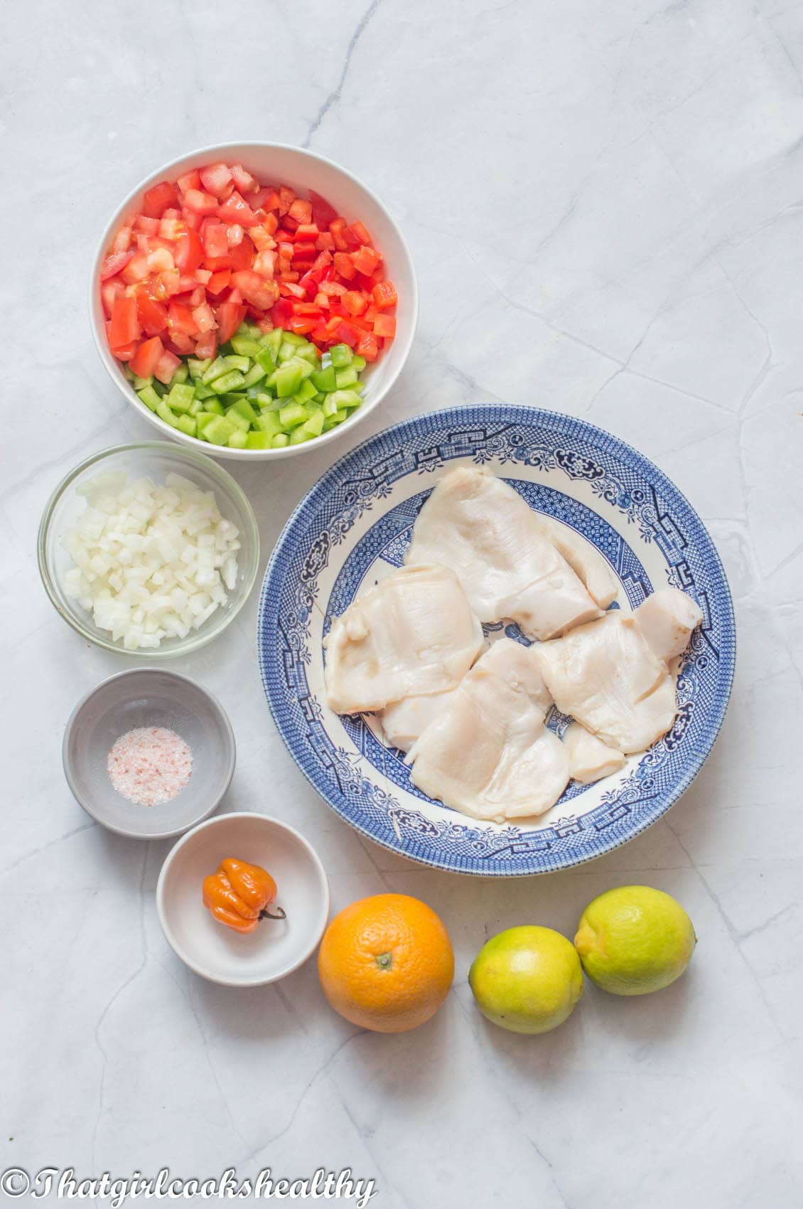 Ingredients you will need for Bahamian Conch Salad