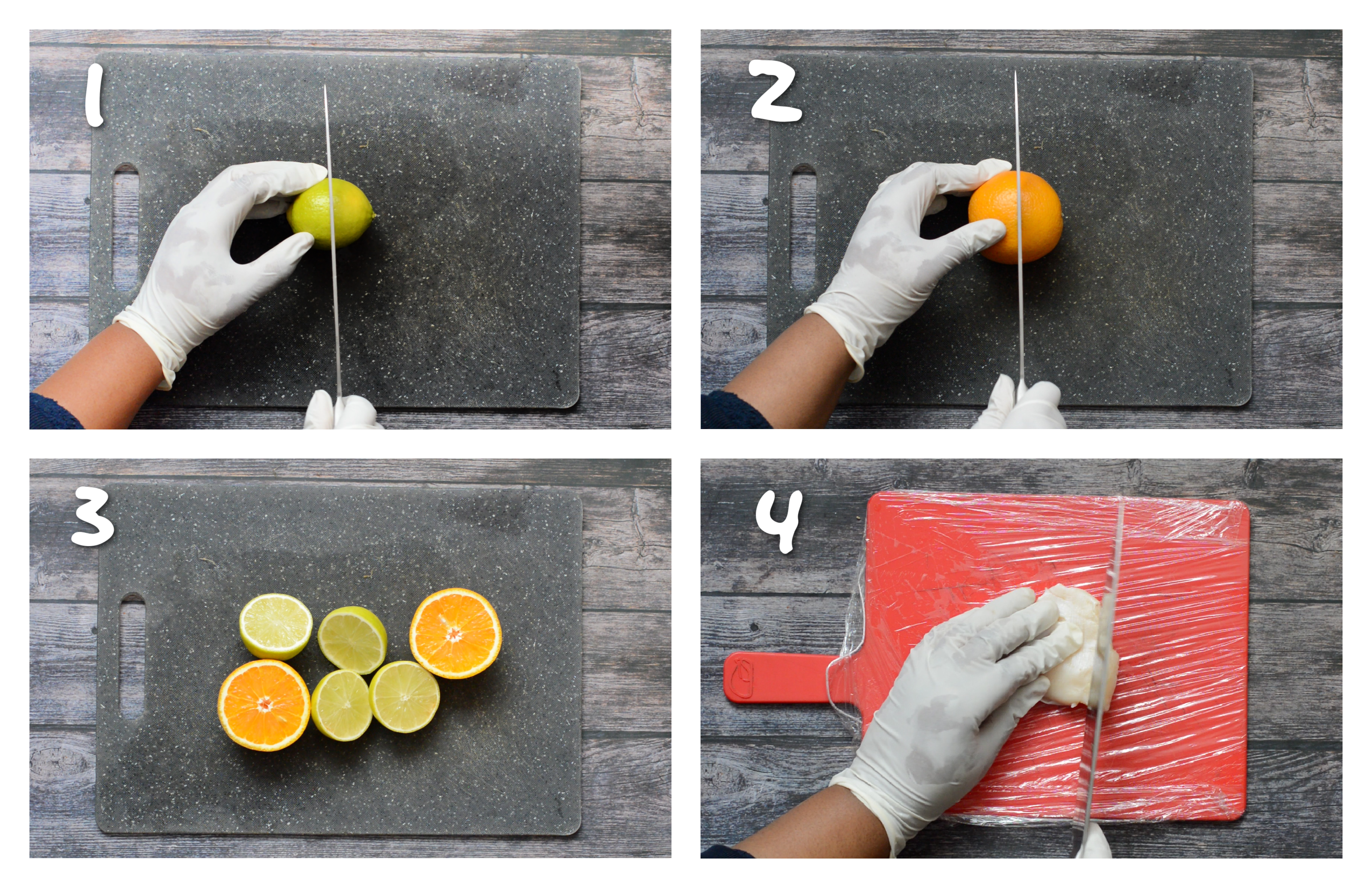 step1-4 chopping the fruit