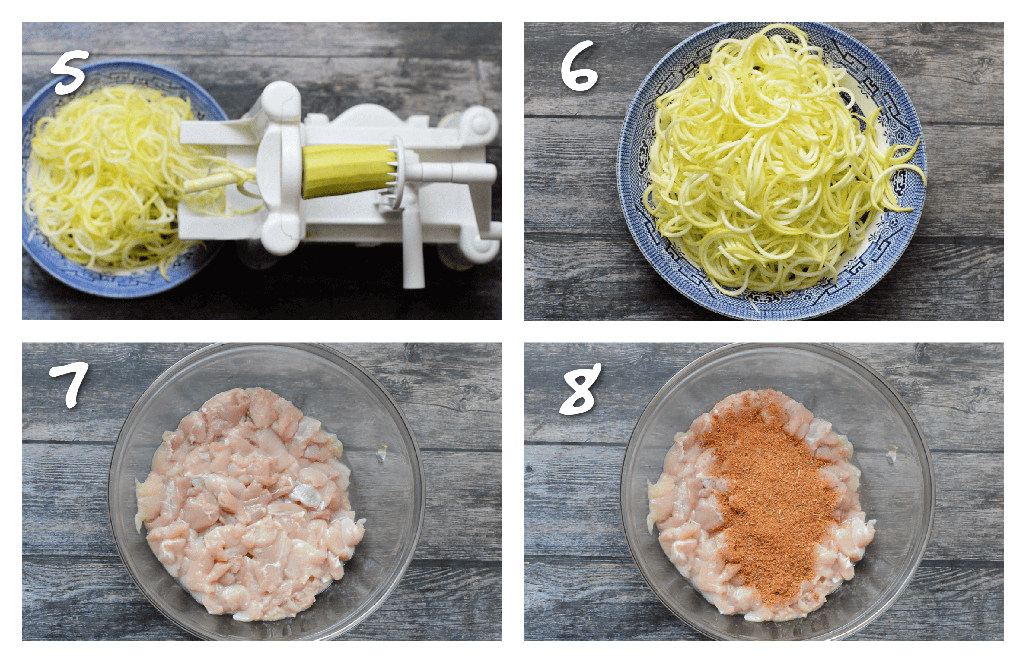 steps5-8 seasoning the chicken