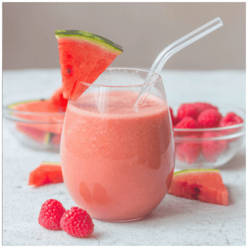 smoothie in a slice of melon