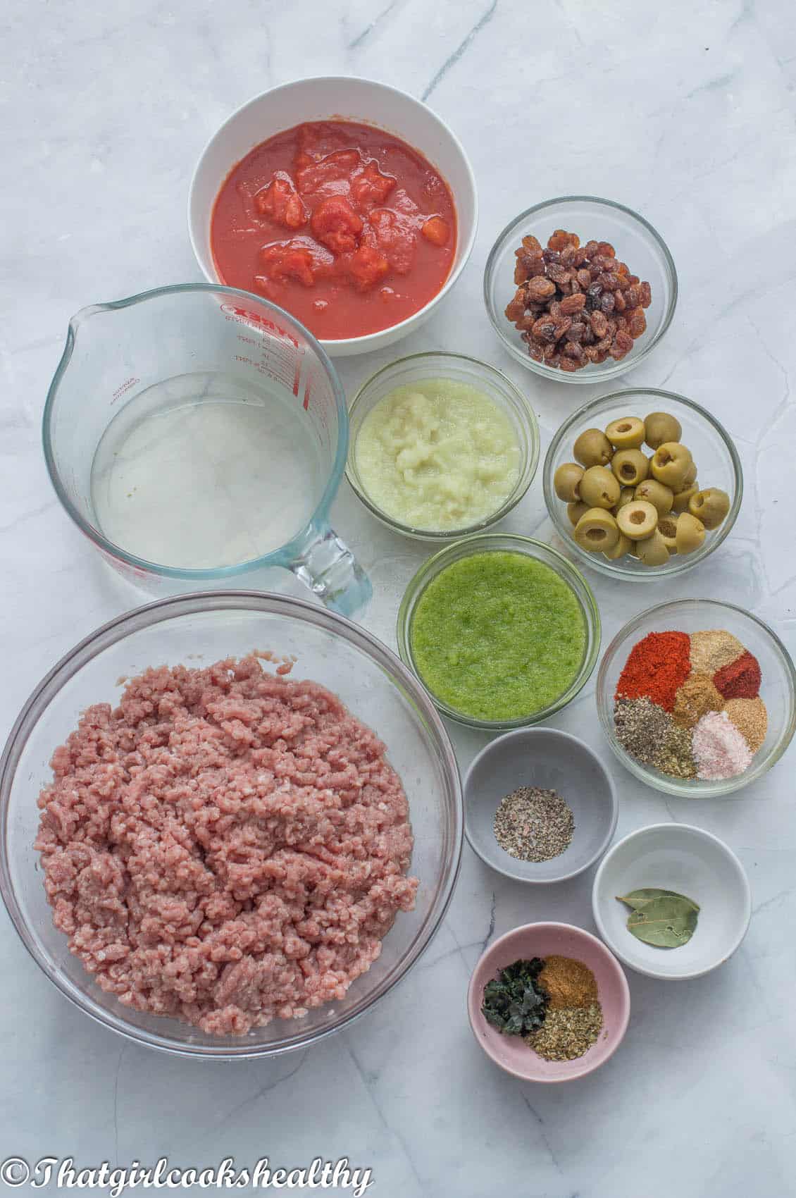 Ingredients you will for Turkey Picadillo