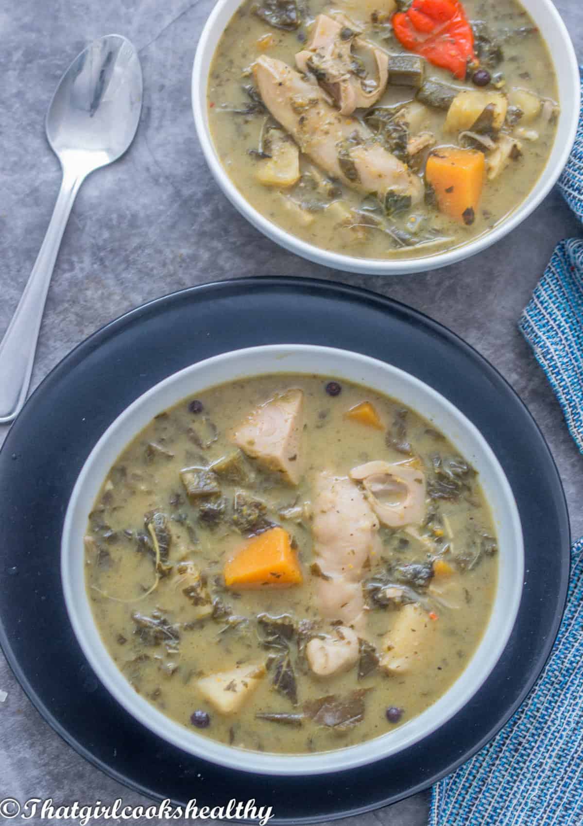Close up of the soup