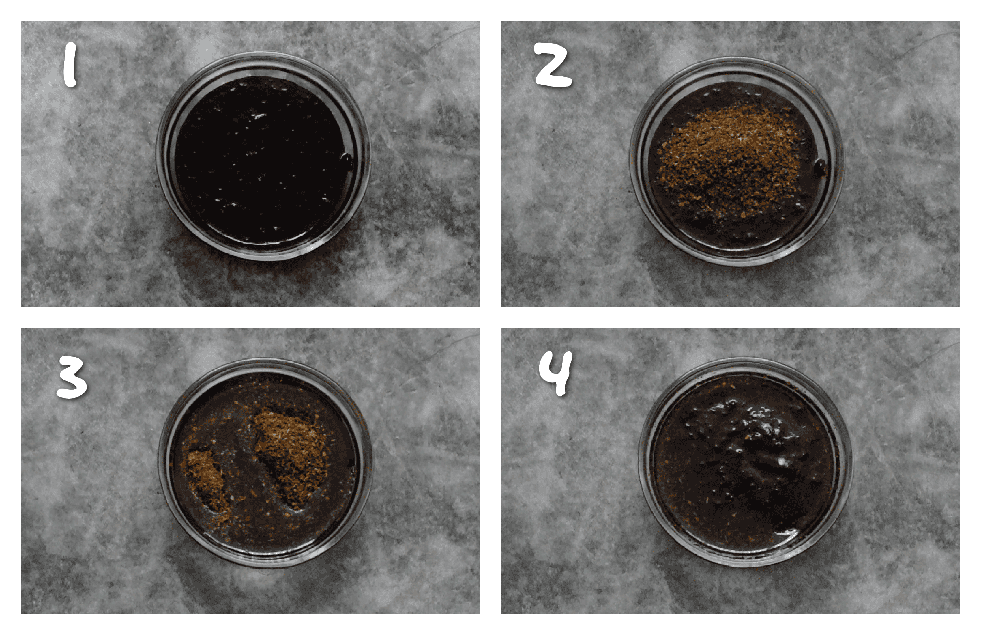step1-4 Mixing the wet, dry jerk seasoning and olive oil