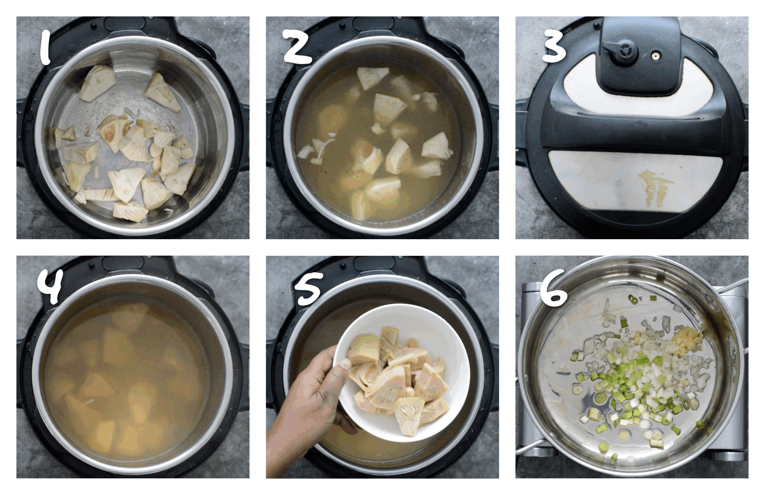 step1-6 pressure cooking the jackfruit