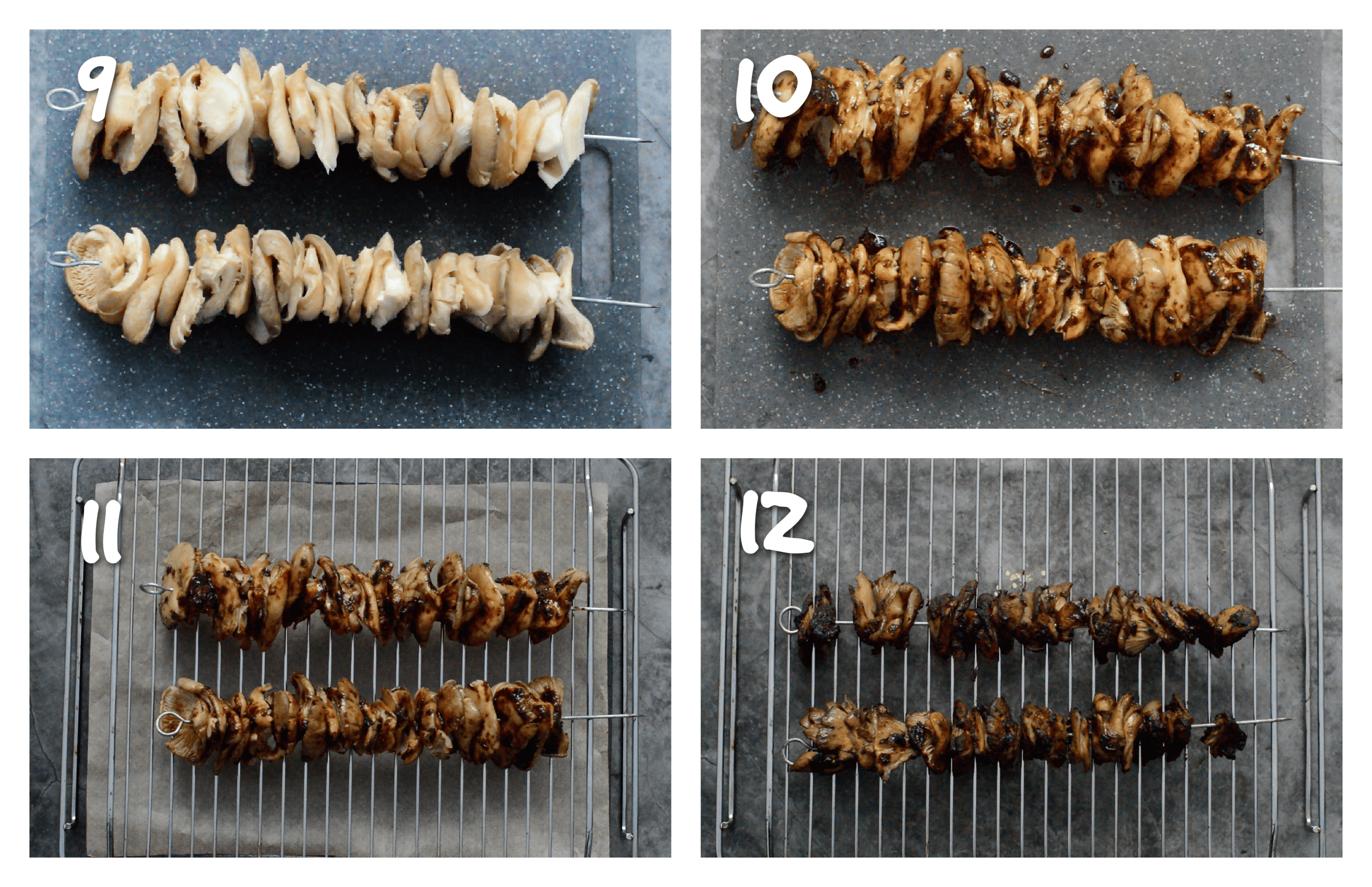 step9-12 broiling the mushrooms