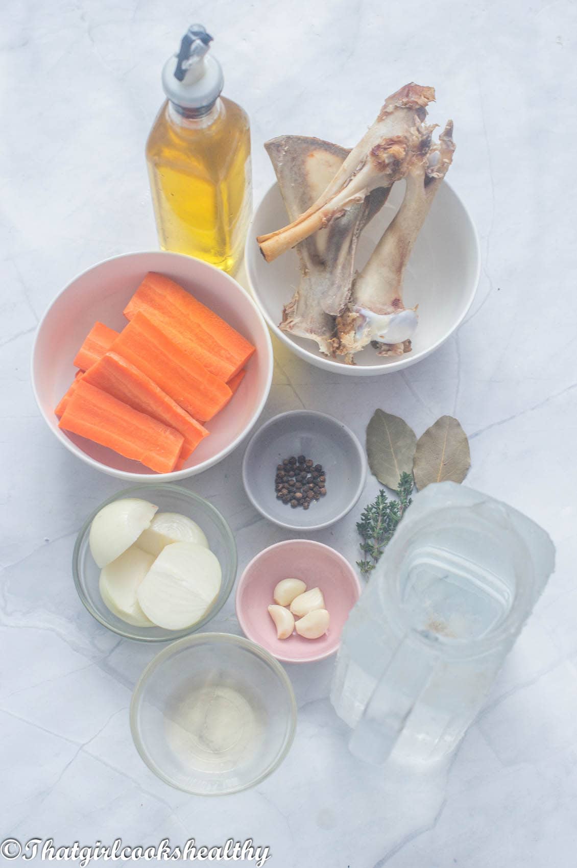 Ingredients you need to make lamb stock