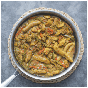 chicken pieces with dumpling