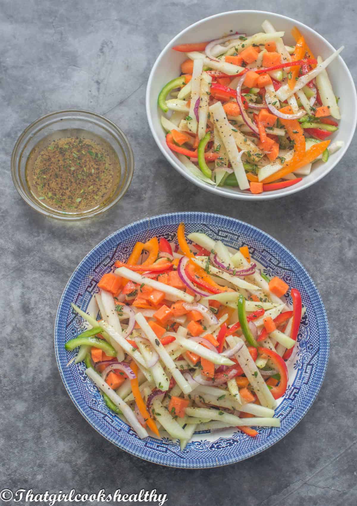 2 bowl of salad with vibrant colours