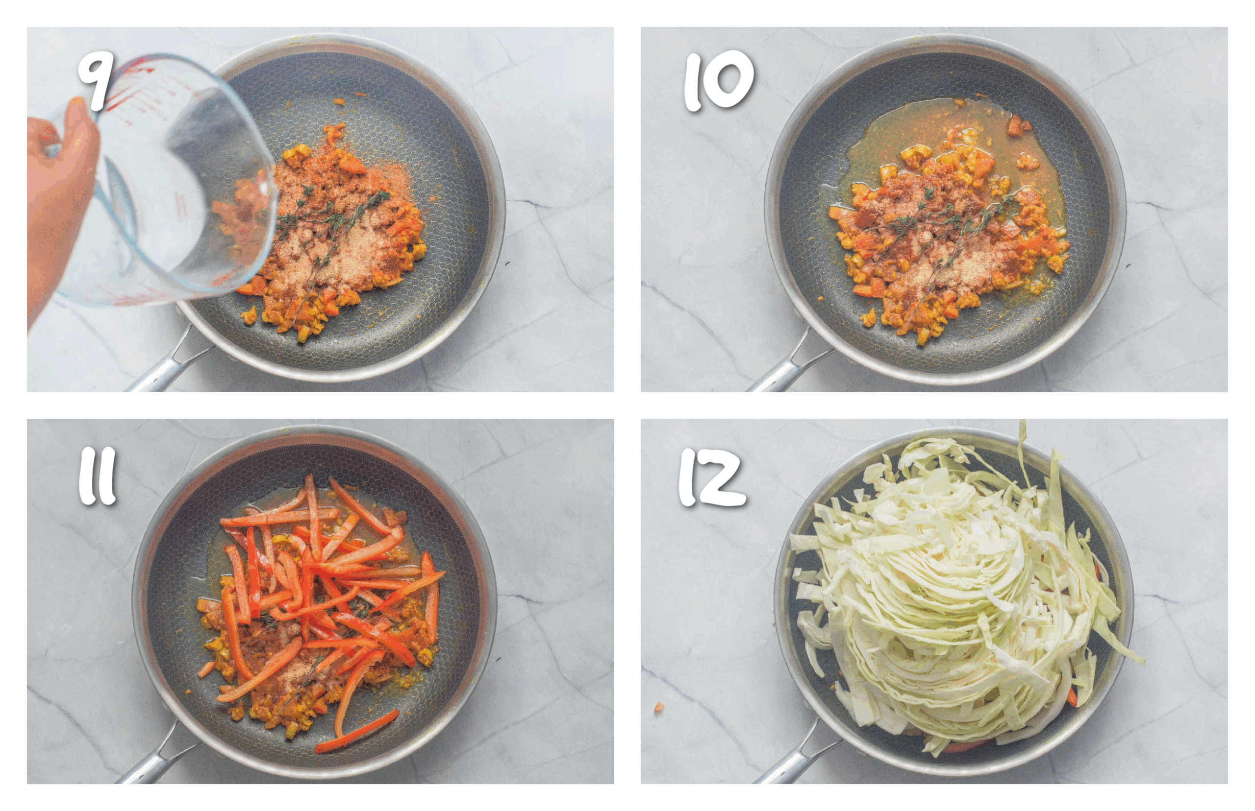 step9-12 steaming the cabbage