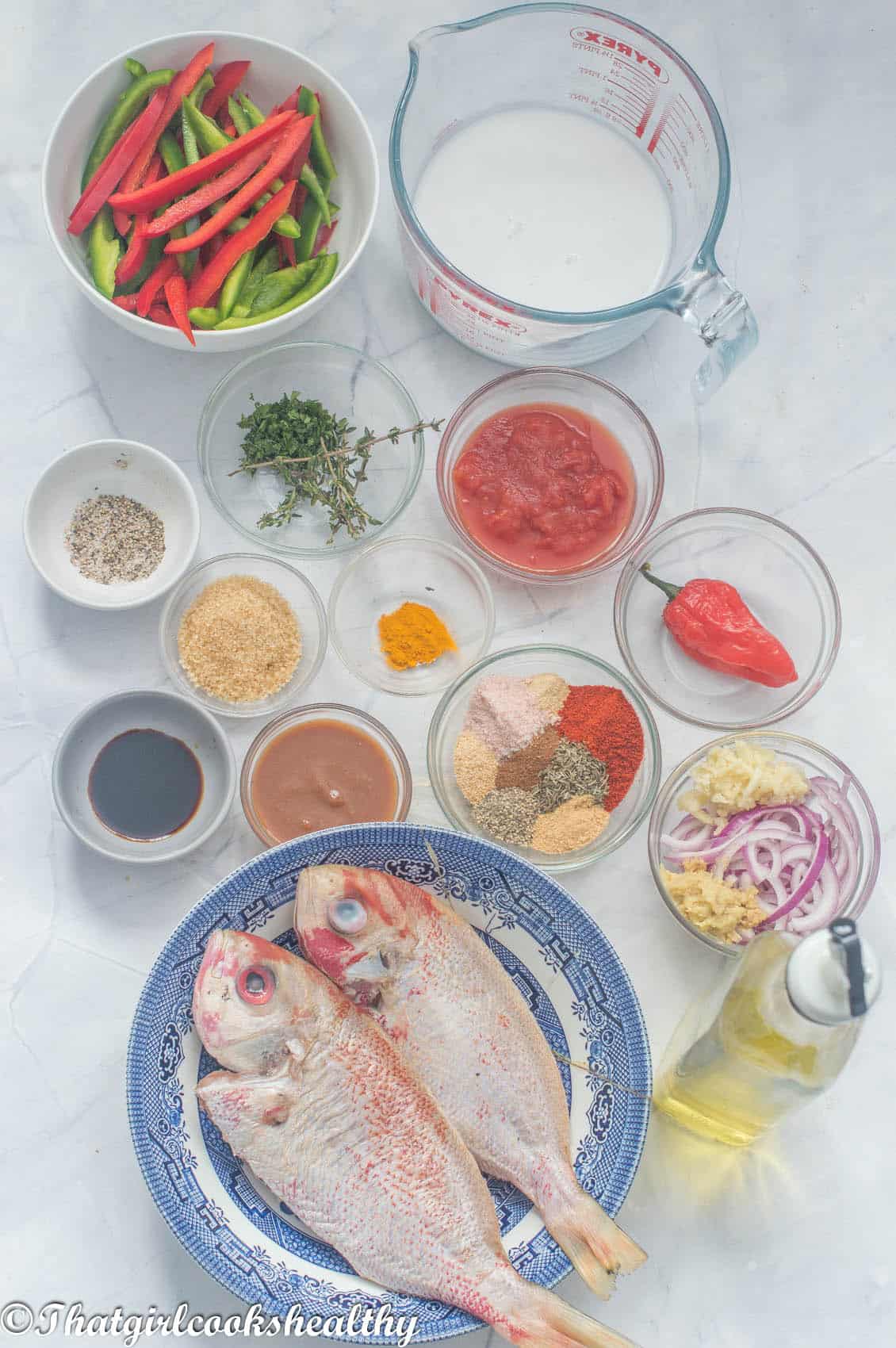 Ingredients you will need for tamarind fish