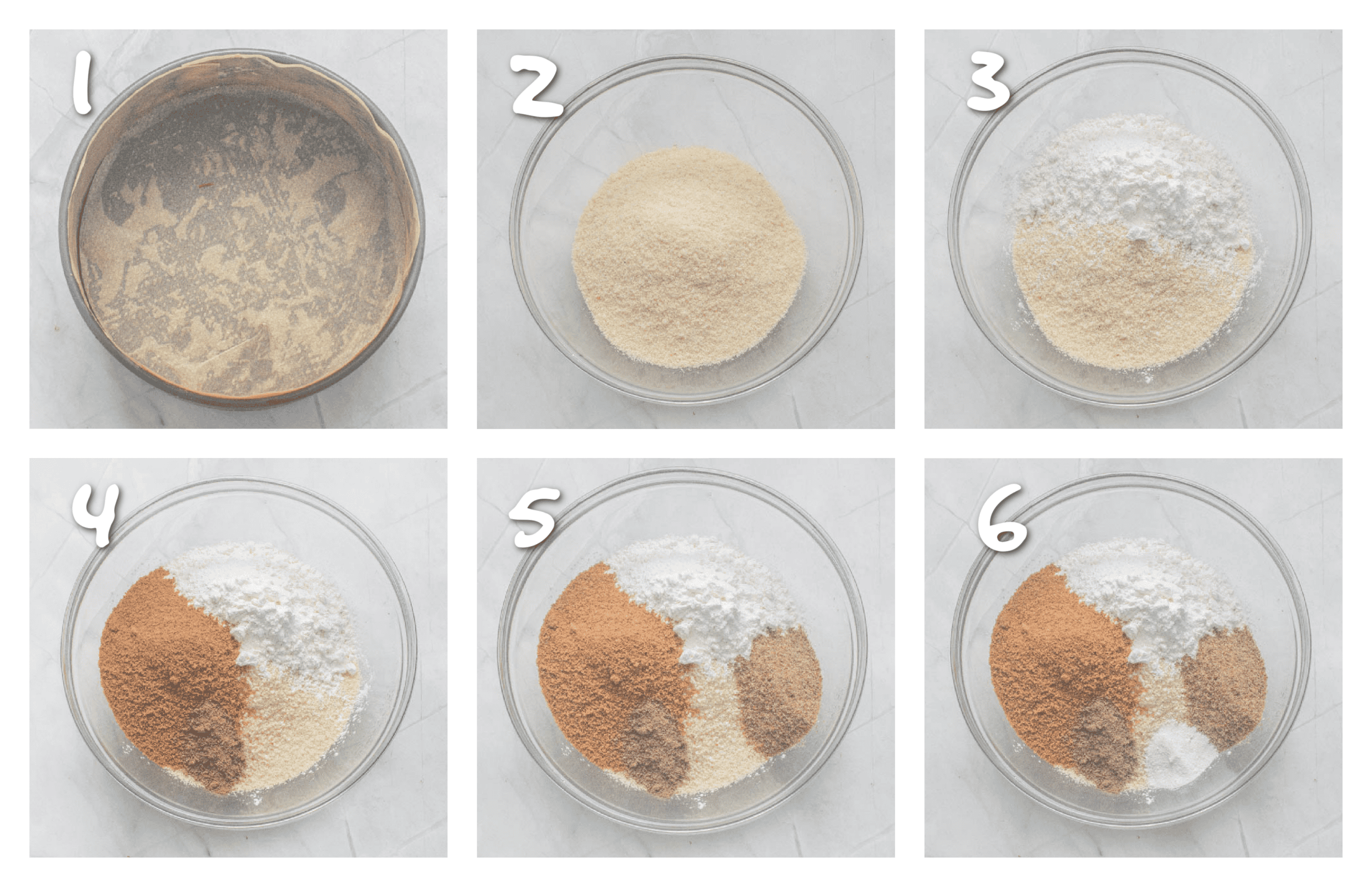 step1-6 mixing the dry ingredients