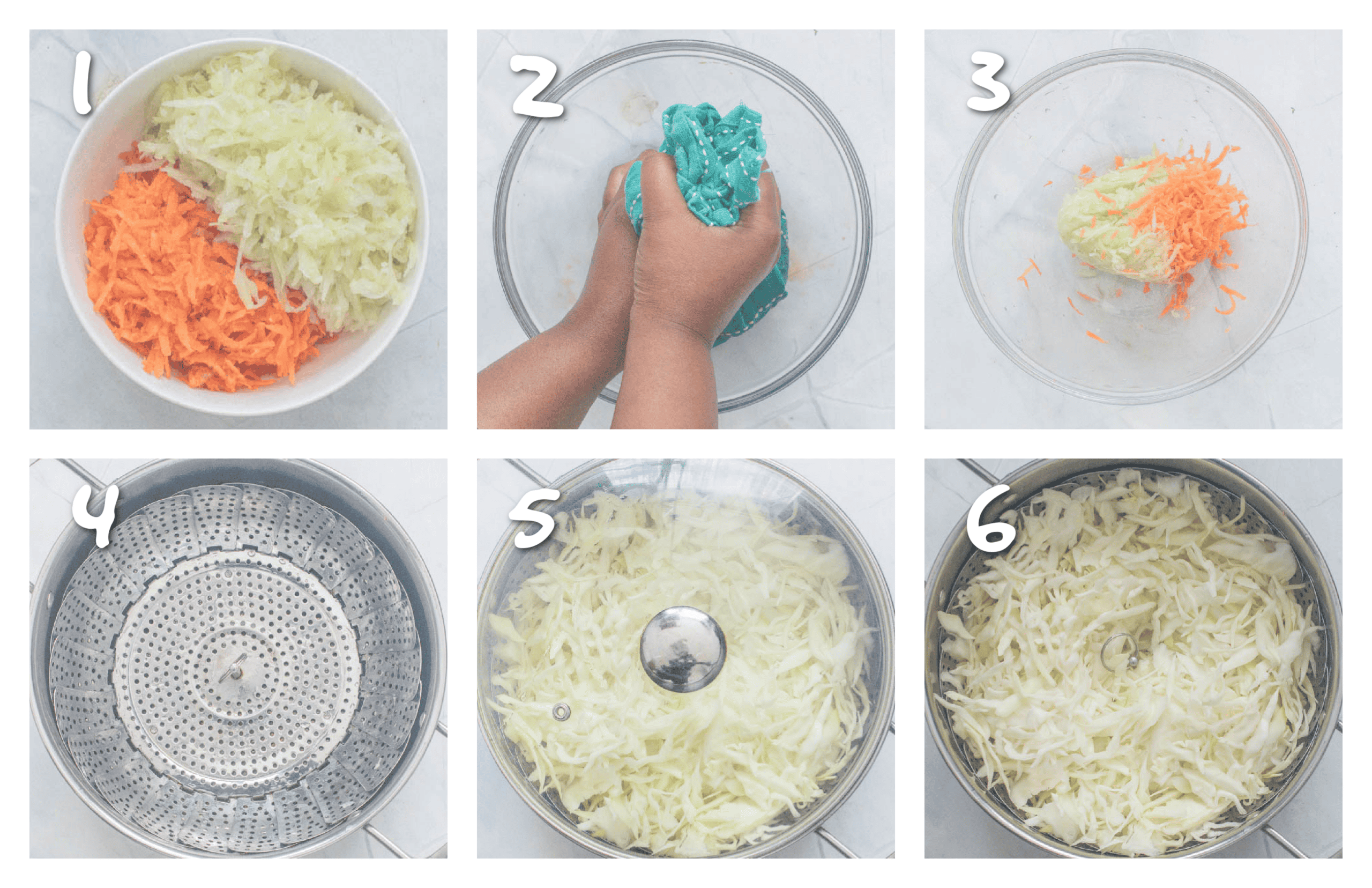 step1-6 squeezing out the vegetables