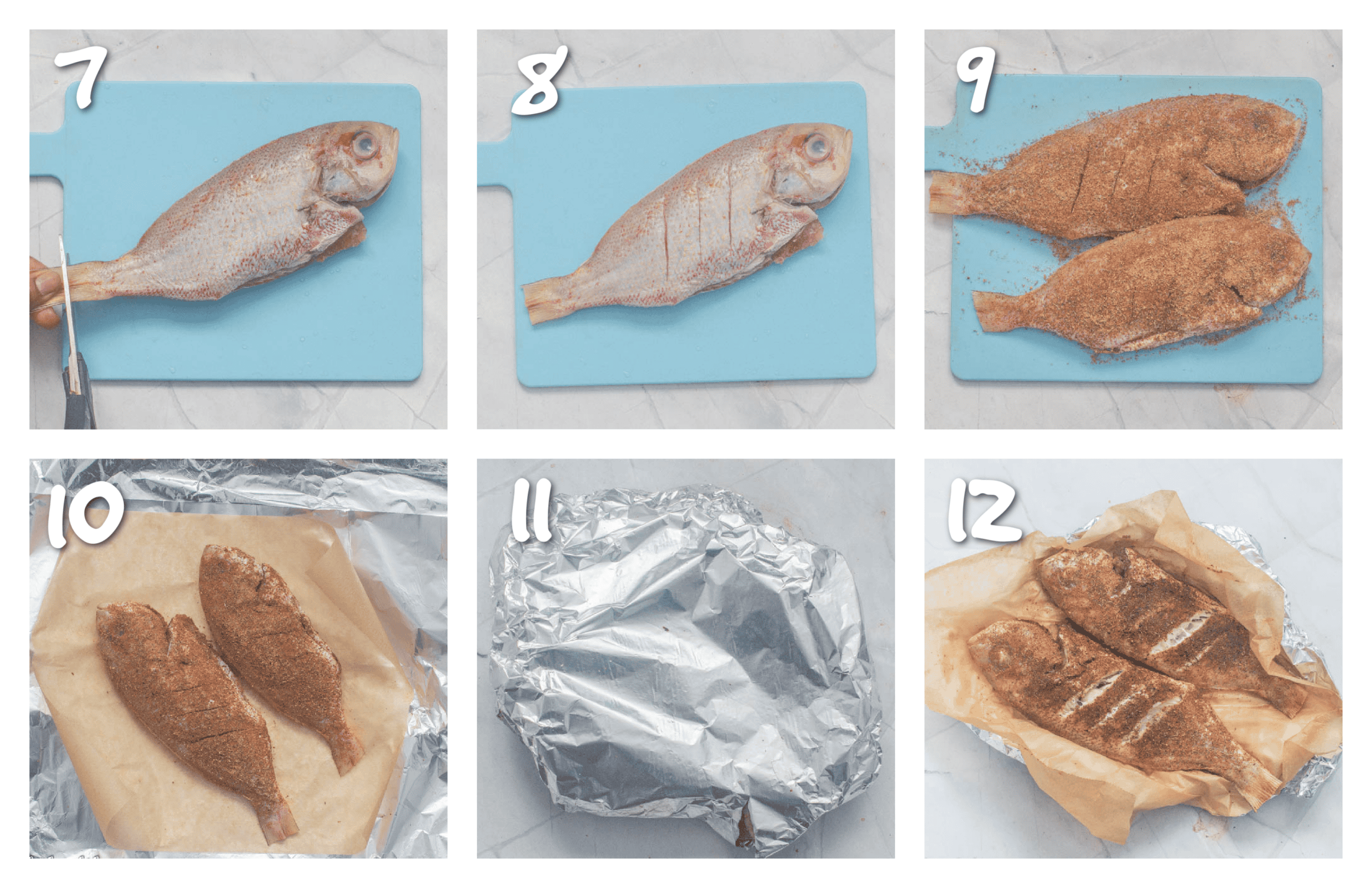 step7-12 seasoning the fish