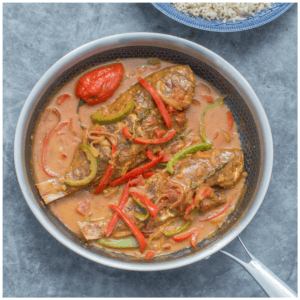 fish with bell peppers in sauce
