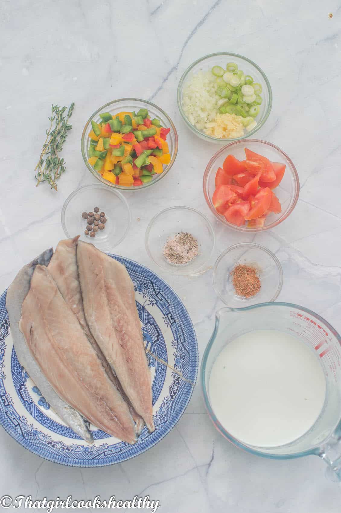 Ingredients you need for mackerel rundown
