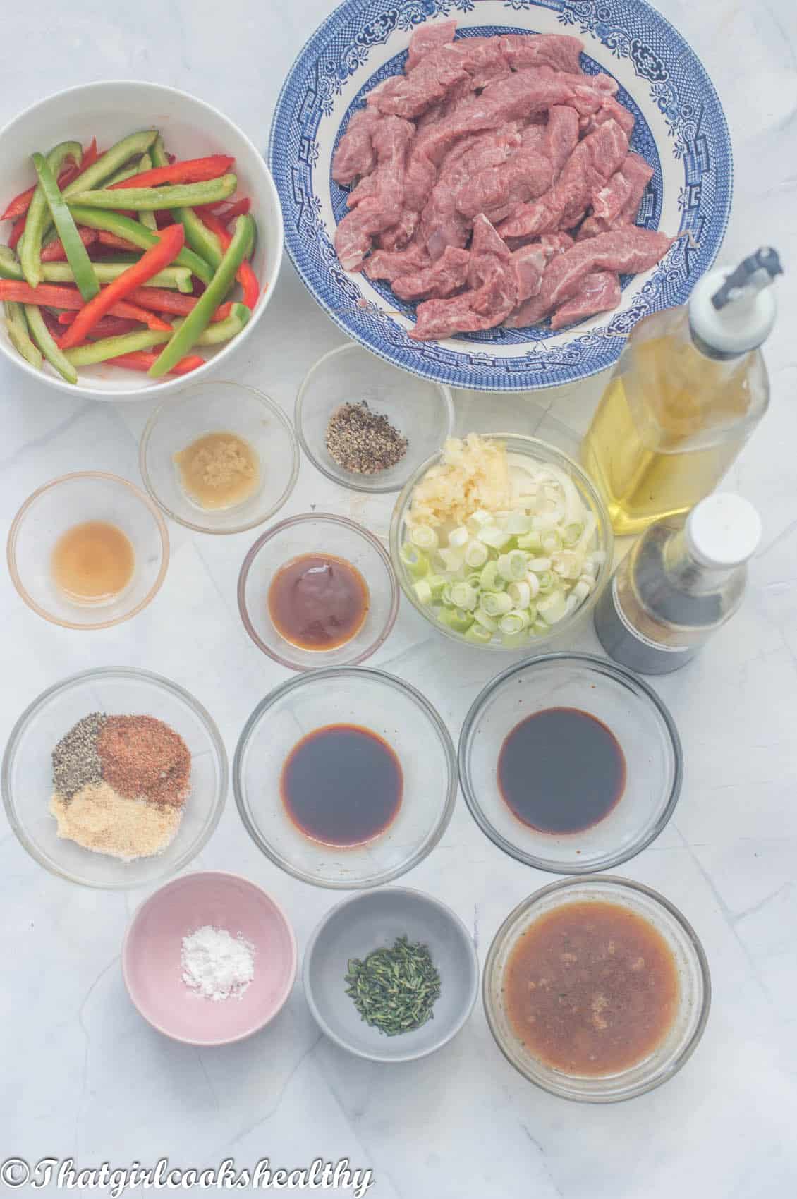 Ingredients you will need for Jamaican Pepper Steak