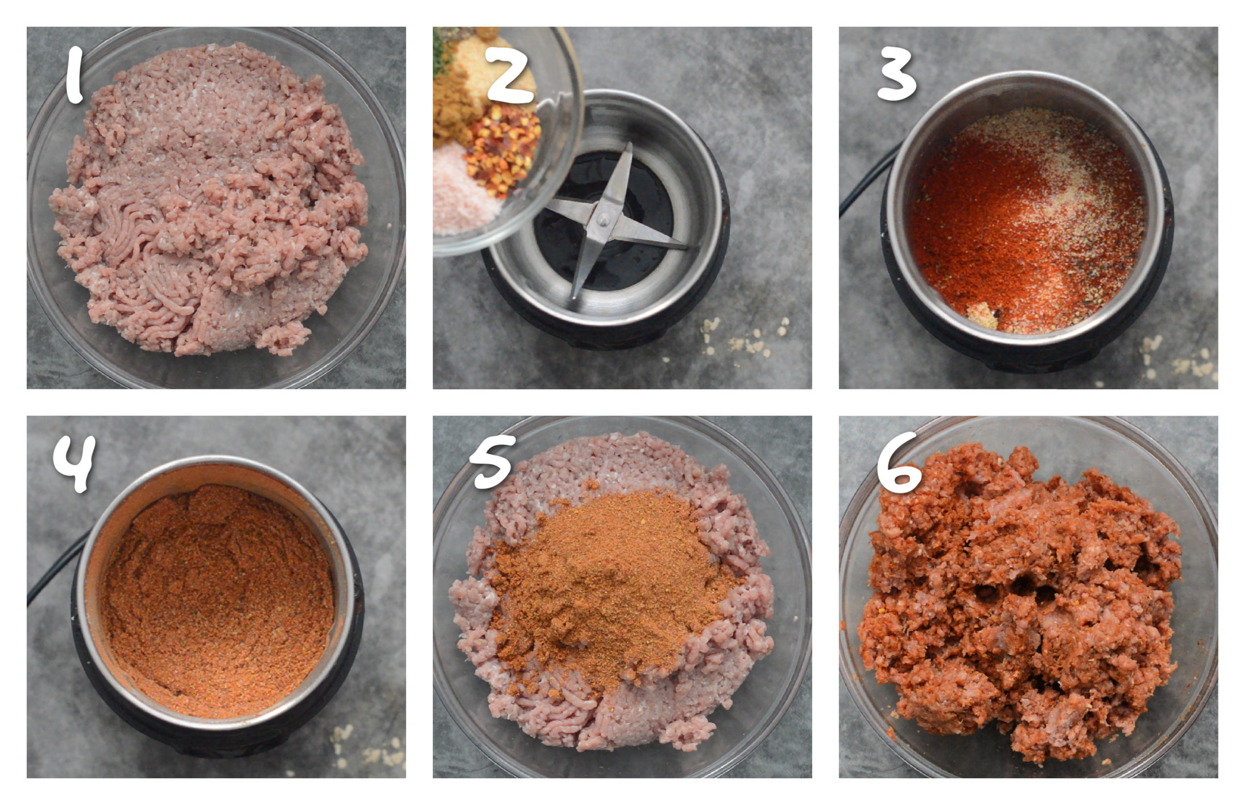 step1-6 preparing the spice blend