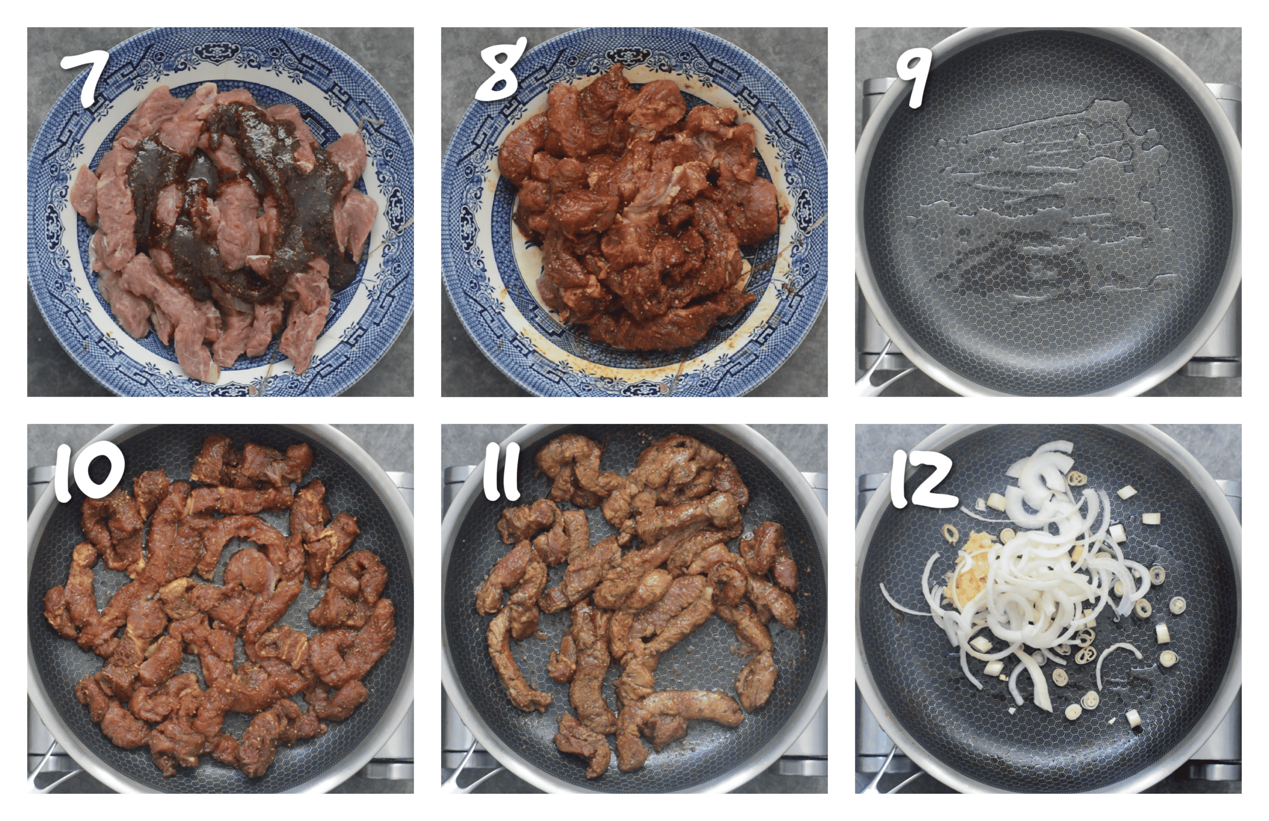 step7-12 browning the meat