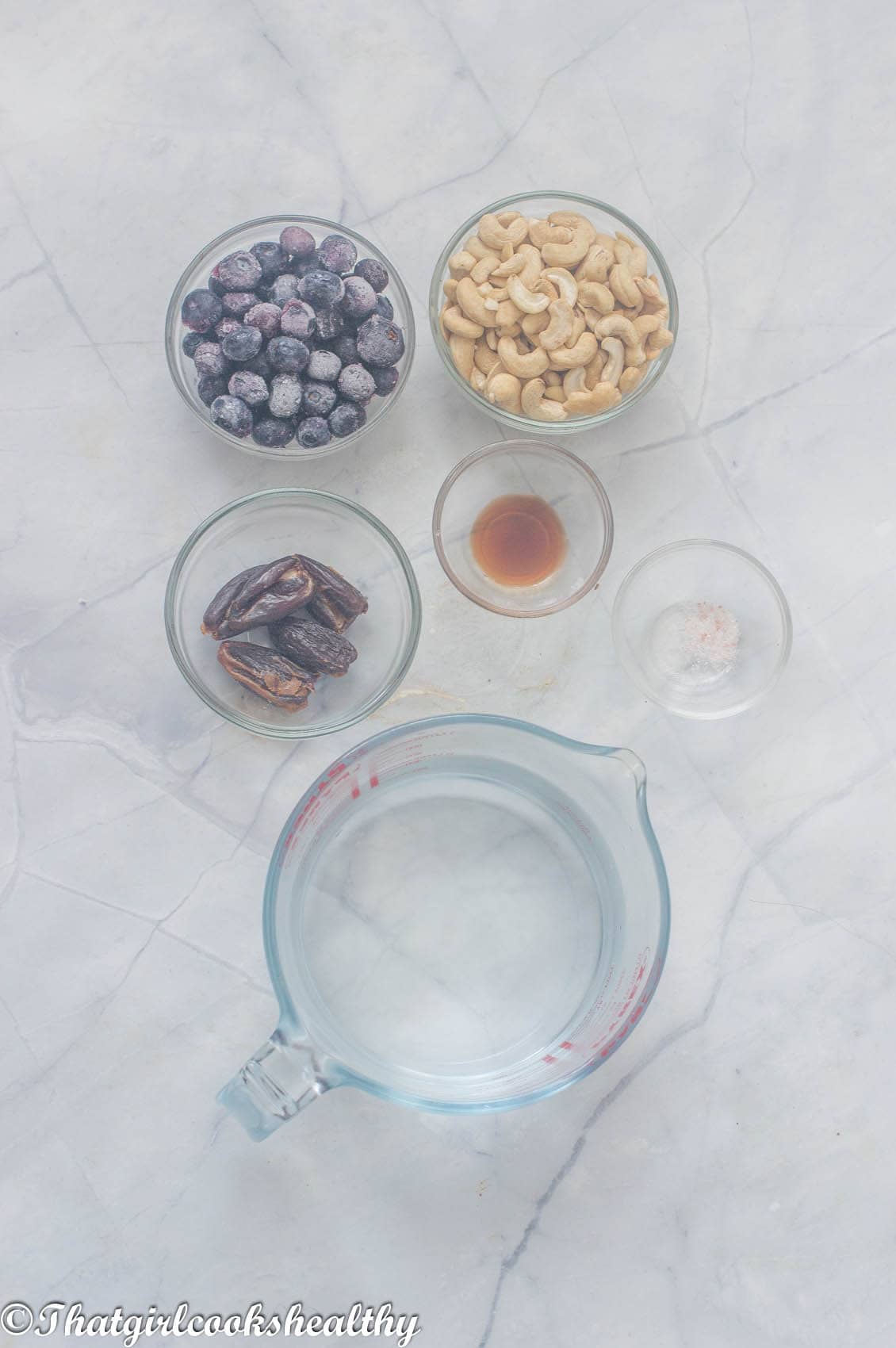 Ingredients you will need for blueberry milk