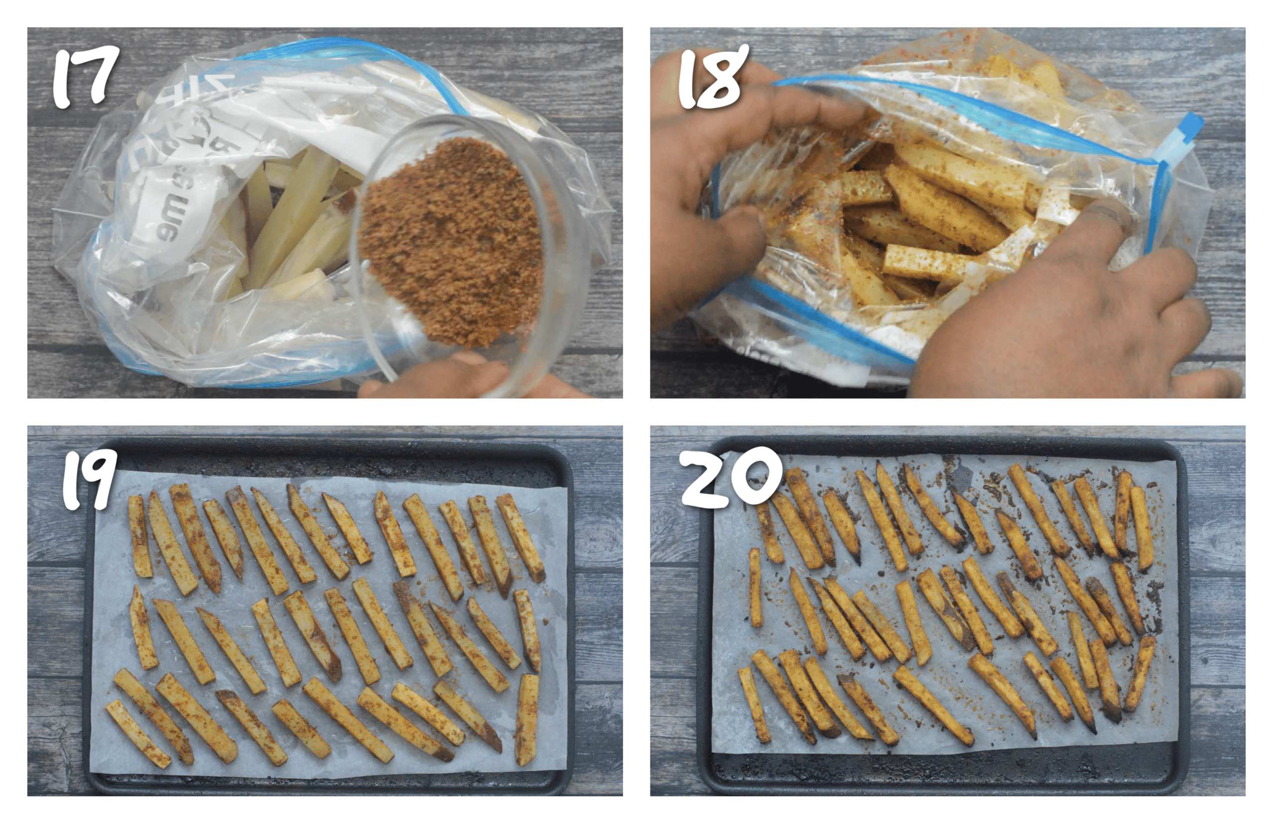 step17-20 baking the fries