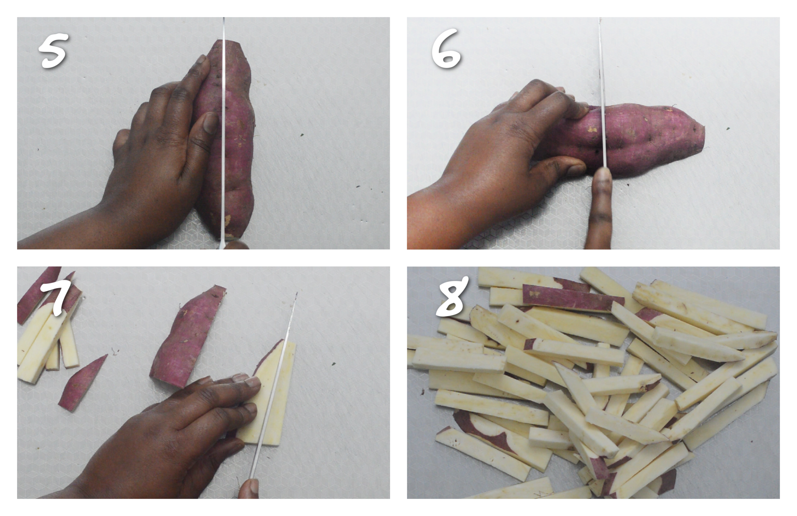 step5-8 cutting the fries