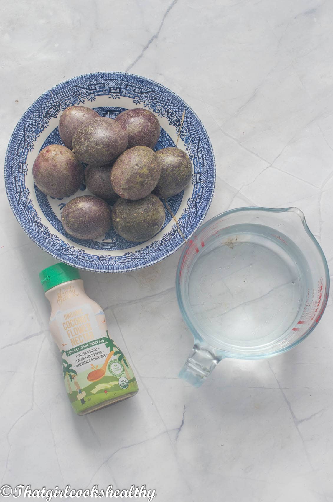 Ingredients you will need for passion fruit juice