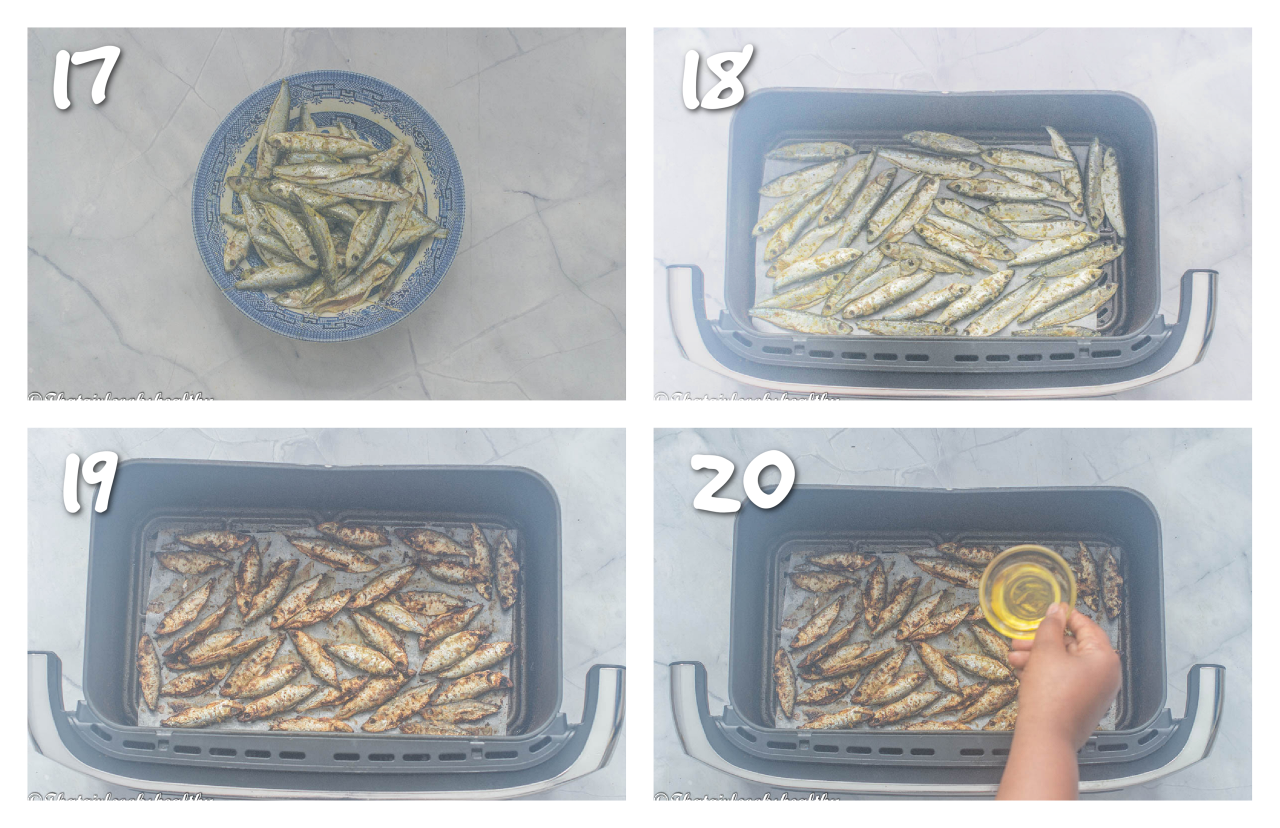 steps17-20 seasoning the sprats