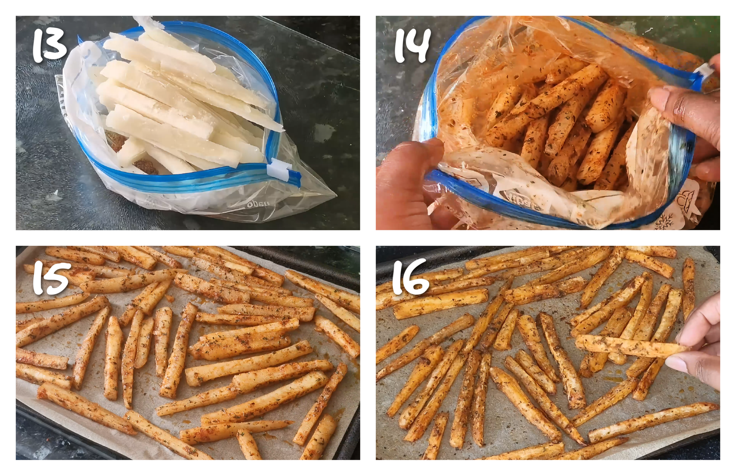 step13-14 baking the fries